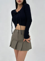 [BODY SHAPING] SOFT-FIT SLIM CROPPED KNIT - 2 COLOR