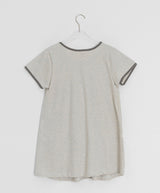 Hanami Lace U-neck Button Short Sleeve Tee