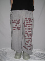 Lettering Eyelet Sweatpants(3c)
