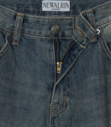 Coco flower wide fit raw Denim