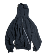  Western Dying Hooded zip-up [ Washed Deep Navy ]