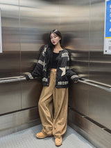 ベアリーバルーンブラッシュドワイドパンツ