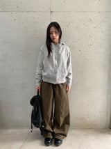Hugin Cut Cotton Balloon Wide Pants