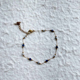Blue Marble Bead Bracelet