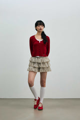 MINI HEART CANCAN SKIRT PANTS / BEIGE