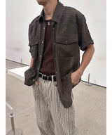 [S/S] Western シースルーリンクルシャツ(3color)