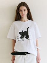 ROLA CAT FRIENDS LOOSE FIT T-SHIRT WHITE