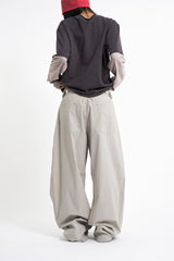 Brit light curved wide pants