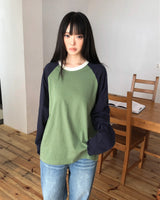 Seg Contrast Raglan Long-Sleeve T-Shirt