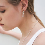 LUMP OF WATER DROP EARRING (COLORLESS)