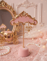 Coquette Laced Ribbon and Heart Huggies Piercing - Gold Color