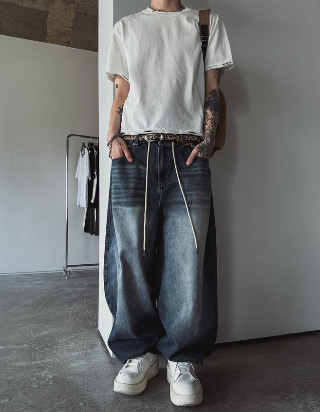 Zed Cat Balloon Denim Pants