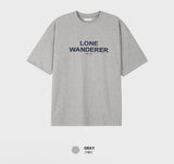 ルックリロードラウンレタリングオーバーサイズショートスリーブTシャツ