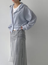 Melon Stripe Hood Shirt