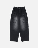 No.1111 diagonal cago wide denim PT