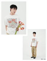 フラワードゥードゥル O/W オーバーフィットTシャツ