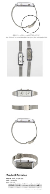 Twin Dial Mesh Watch