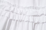 RUFFLE POINT SKIRT - WHITE