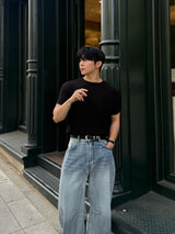 Dade incision denim pants