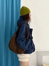 suede stud bag 