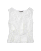 Pinched Sleeveless _ WHITE