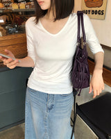 [ORIGINAL] Onz V-Neck Half-Sleeve T-Shirt