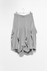 button curved flare midi skirt(3colors)