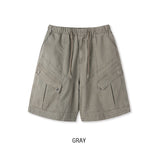 Roach Pigment Deep Dyeing Cargo Bermuda Shorts