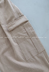 [UNISEX] Linen cargo balloon wide pants