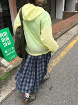 [unisex] バヒカラーフードウィンドブレーカージャンパー