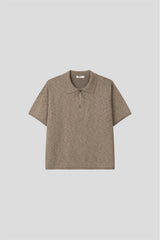 Tier Punched Collar Short-Sleeve Knit – M, L (3 Colors)