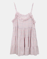 Aera Frill Check Sleeveless Dress