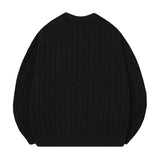 [Unisex] リザーブケーブルオーバーフィットニット [ブラック]