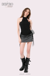 Shine halter chiffon blouse tube top
