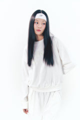 Point Ribbon Sweatshirt White