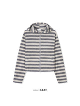 Ocean Striped Warmer Zip Hoodie