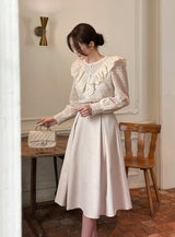 Revcell Ruffle Lace PuffBlouse (Sleeveless Set)