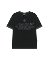 Heaven Sent Color Layered Roll-up T-shirt - BLACK