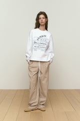 LOWKEY BOOK CLUB ARGYLE PATTERN SWEATSHIRT [WHITE]