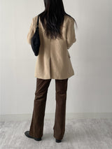 [Wool 50%/Quilted lining] ツイルウールシングルオーバーフィットジャケット