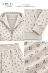 Floral Loose Hoodie Training Set(PANTS)