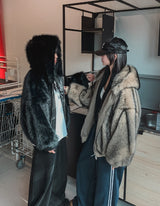 Kuro Two Way Fur Hooded Zip-up