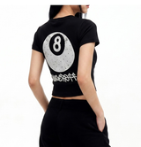 ストレッチコットンスリムショートスリーブTシャツ ブラック