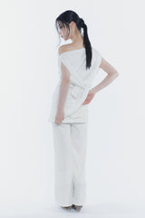 JENNIE BUTTONED TOP ivory