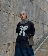 BON RIBBON LACE TSHIRT BLACK