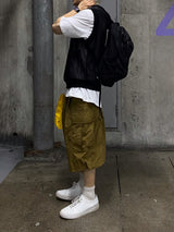 Metal Nylon Cargo Half Pants 3C