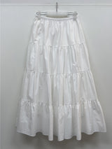 Aco Tiered Flare Long Skirt