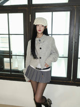 pleats wrap skirt