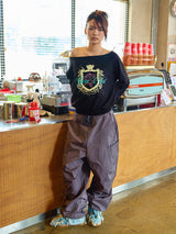 WIDE CARGO PANTS CHARCOAL