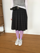 YWD PLAID PLEATS SKIRT (3color)